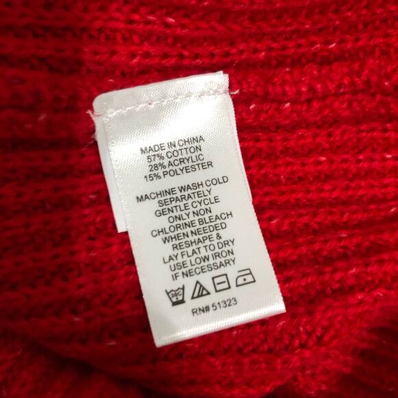 Cece Womens‎ Sweater Size Small Red Bobble Detail Ribbed Crew Neck Pullover NWT - Picture 10 of 10